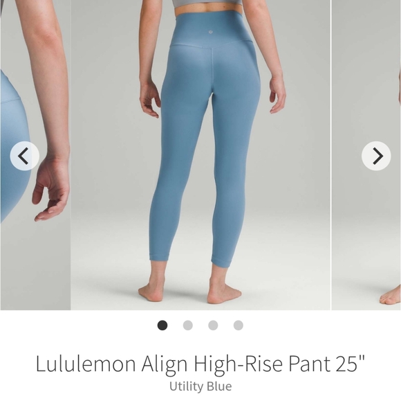 lululemon athletica Pants - Lululemon Align High-Rise Pant 25"Utility Blue Size 14